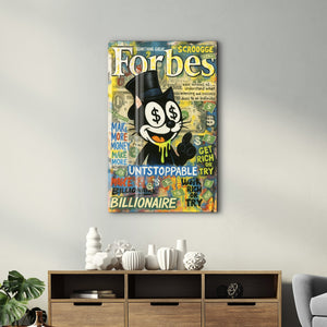 Daha Fazla Para Kazan - Milyarder Hırsı Cam Duvar Tablosu