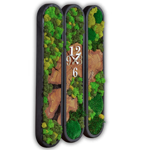 Yosun Üçlü Saat | Birinci Sınıf El Yapımı Duvar Heykelleri