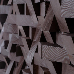 ・"Chocolate Diamond Wall Sculpture"・Premium Wood Handmade Wall Sculpture - Limited Edition - ArtDesigna Glass Printing Wall Art