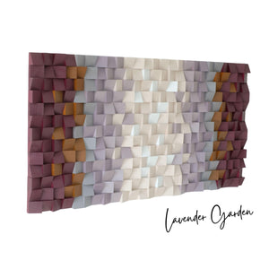 ・"Lavender Garden"・Premium Wood Handmade Wall Sculpture - Limited Edition - ArtDesigna Glass Printing Wall Art