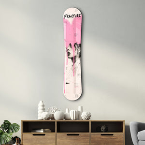 Pink Grunge Portrait | Snowboard Cam Duvar Tablosu