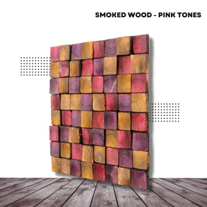 Smoked Pink Wall Sculpture | Premium Wood Handmade Wall Sculpture - Artdesigna