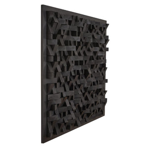 ・"Black Diamond Wall Sculpture"・Premium Wood Handmade Wall Sculpture - Limited Edition - ArtDesigna Glass Printing Wall Art