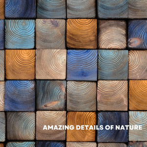 ・"Smoked Blue Wall Sculpture"・Premium Wood Handmade Wall Sculpture - ArtDesigna Glass Printing Wall Art
