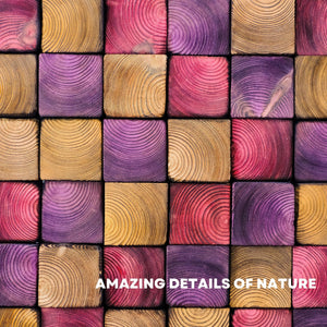 Smoked Pink Wall Sculpture | Premium Wood Handmade Wall Sculpture - Artdesigna