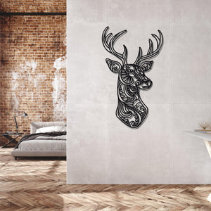 ・"Zentangle Deer"・Premium Metal Wall Art - Limited Edition - ArtDesigna Glass Printing Wall Art