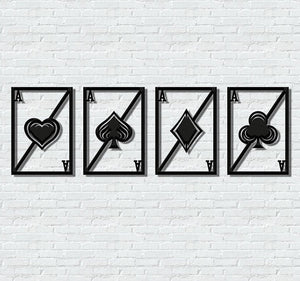 ・"Aces of Spades "・Premium Metal Wall Art - Limited Edition - ArtDesigna Glass Printing Wall Art
