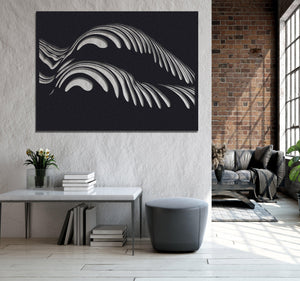 ・"Body Lines X"・Premium Metal Wall Art - Limited Edition - ArtDesigna Glass Printing Wall Art