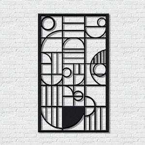・"Abstract Lines Vertical"・Premium Metal Wall Art - Limited Edition - ArtDesigna Glass Printing Wall Art