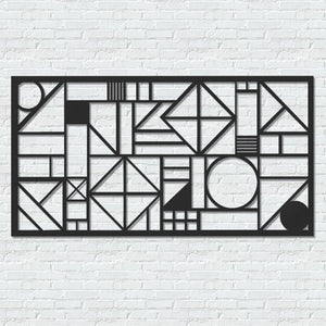 ・"Abstract Lines Horizontal"・Premium Metal Wall Art - Limited Edition - ArtDesigna Glass Printing Wall Art