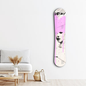 Pink Graffiti Portrait | Snowboard Cam Duvar Tablosu