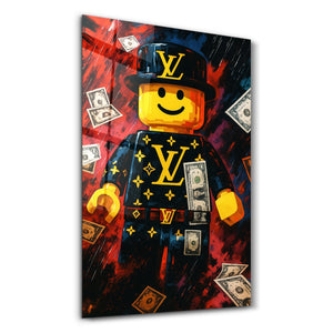 LV Block Boss - Tasarımcı Cam Duvar Tablosu