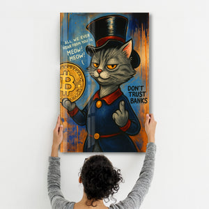 Kripto Kedisi: Bankalara Miyav! 2- Kripto Tavrı Cam Duvar Tablosu