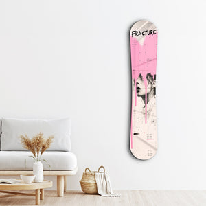 Pink Grunge Portrait | Snowboard Cam Duvar Tablosu