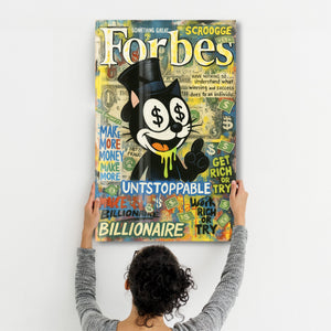 Daha Fazla Para Kazan - Milyarder Hırsı Cam Duvar Tablosu