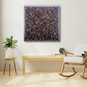 ・"Chocolate Diamond Wall Sculpture"・Premium Wood Handmade Wall Sculpture - Limited Edition - ArtDesigna Glass Printing Wall Art