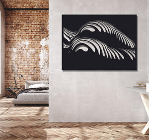 ・"Body Lines X"・Premium Metal Wall Art - Limited Edition - ArtDesigna Glass Printing Wall Art