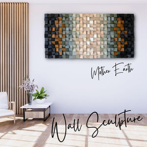Mother Earth | Premium Wood Handmade Wall Sculpture - Limited Edition - Artdesigna