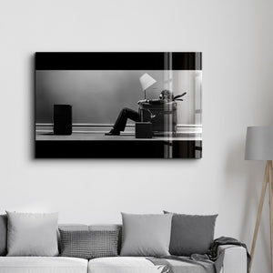 Blown Away Guy | Designer's Collection Glass Wall Art - Artdesigna