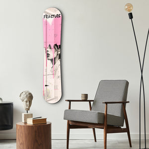 Pink Grunge Portrait | Snowboard Cam Duvar Tablosu