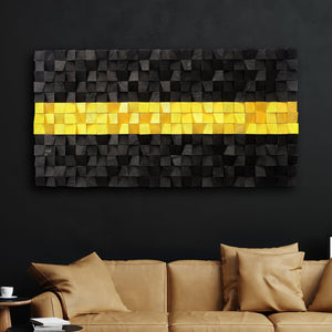 Golden Way| Premium Wood Handmade Wall Sculpture - Limited Edition - Artdesigna