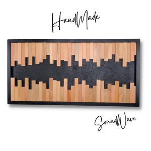 ・"SoundWave"・Premium Wood Handmade Wall Sculpture - Limited Edition - ArtDesigna Glass Printing Wall Art