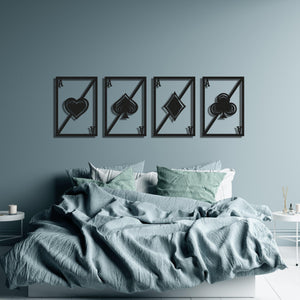 ・"Aces of Spades "・Premium Metal Wall Art - Limited Edition - ArtDesigna Glass Printing Wall Art