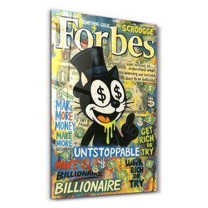 Daha Fazla Para Kazan - Milyarder Hırsı Cam Duvar Tablosu