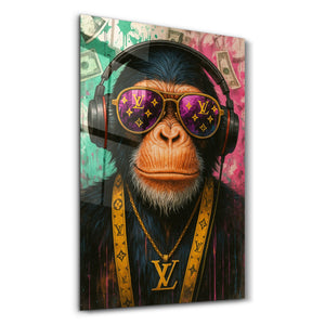 LV Ape Mode - Lüks Primat Cam Duvar Tablosu