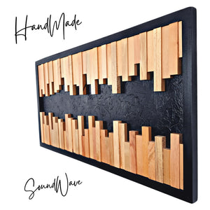 ・"SoundWave"・Premium Wood Handmade Wall Sculpture - Limited Edition - ArtDesigna Glass Printing Wall Art