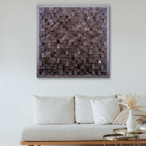 ・"Chocolate Diamond Wall Sculpture"・Premium Wood Handmade Wall Sculpture - Limited Edition - ArtDesigna Glass Printing Wall Art