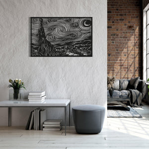 ・"Van Gogh The Starry Night"・Premium Metal Wall Art - Limited Edition - ArtDesigna Glass Printing Wall Art