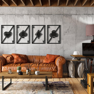 ・"Aces of Spades "・Premium Metal Wall Art - Limited Edition - ArtDesigna Glass Printing Wall Art