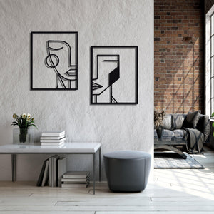 ・"Abstract Faces"・Premium Metal Wall Art - Limited Edition - ArtDesigna Glass Printing Wall Art