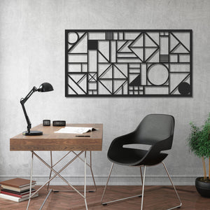 ・"Abstract Lines Horizontal"・Premium Metal Wall Art - Limited Edition - ArtDesigna Glass Printing Wall Art