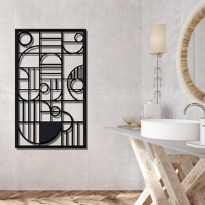 ・"Abstract Lines Vertical"・Premium Metal Wall Art - Limited Edition - ArtDesigna Glass Printing Wall Art