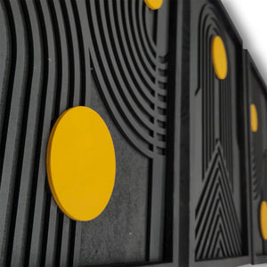 Solar Orbit Ahşap Duvar Tablosu – Üçlü