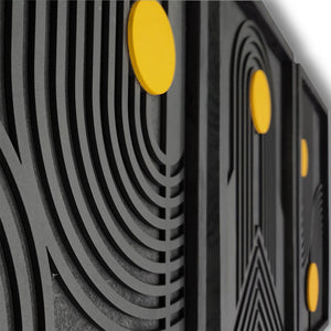 Solar Orbit Ahşap Duvar Tablosu – Üçlü