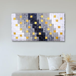 ・"Golden Touchs"・Premium Wood Handmade Wall Sculpture - Limited Edition - ArtDesigna Glass Printing Wall Art