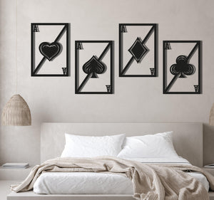 ・"Aces of Spades "・Premium Metal Wall Art - Limited Edition - ArtDesigna Glass Printing Wall Art