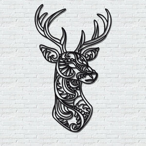 ・"Zentangle Deer"・Premium Metal Wall Art - Limited Edition - ArtDesigna Glass Printing Wall Art