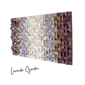 ・"Lavender Garden"・Premium Wood Handmade Wall Sculpture - Limited Edition - ArtDesigna Glass Printing Wall Art