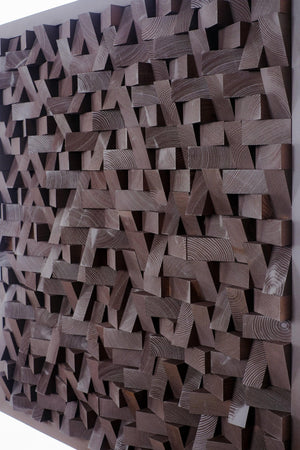 ・"Chocolate Diamond Wall Sculpture"・Premium Wood Handmade Wall Sculpture - Limited Edition - ArtDesigna Glass Printing Wall Art