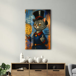 Kripto Kedisi: Bankalara Miyav! 2- Kripto Tavrı Cam Duvar Tablosu
