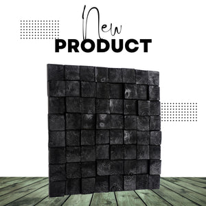 Smoked Black Wall Sculpture | Premium Wood Handmade Wall Sculpture - Artdesigna