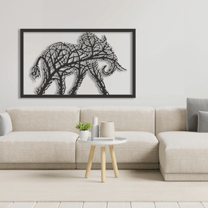・"Elephant Tree"・Premium Metal Wall Art - Limited Edition - ArtDesigna Glass Printing Wall Art