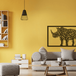 ・"Rhino Tree"・Premium Metal Wall Art - Limited Edition - ArtDesigna Glass Printing Wall Art
