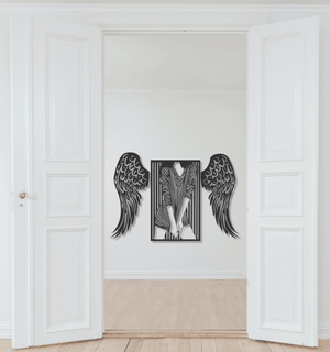 ・"Angel Wings Combination"・Premium Metal Wall Art - Limited Edition - ArtDesigna Glass Printing Wall Art