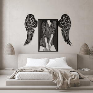・"Angel Wings Combination"・Premium Metal Wall Art - Limited Edition - ArtDesigna Glass Printing Wall Art