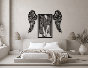 ・"Angel Wings Combination"・Premium Metal Wall Art - Limited Edition - ArtDesigna Glass Printing Wall Art
